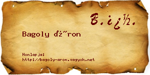 Bagoly Áron névjegykártya